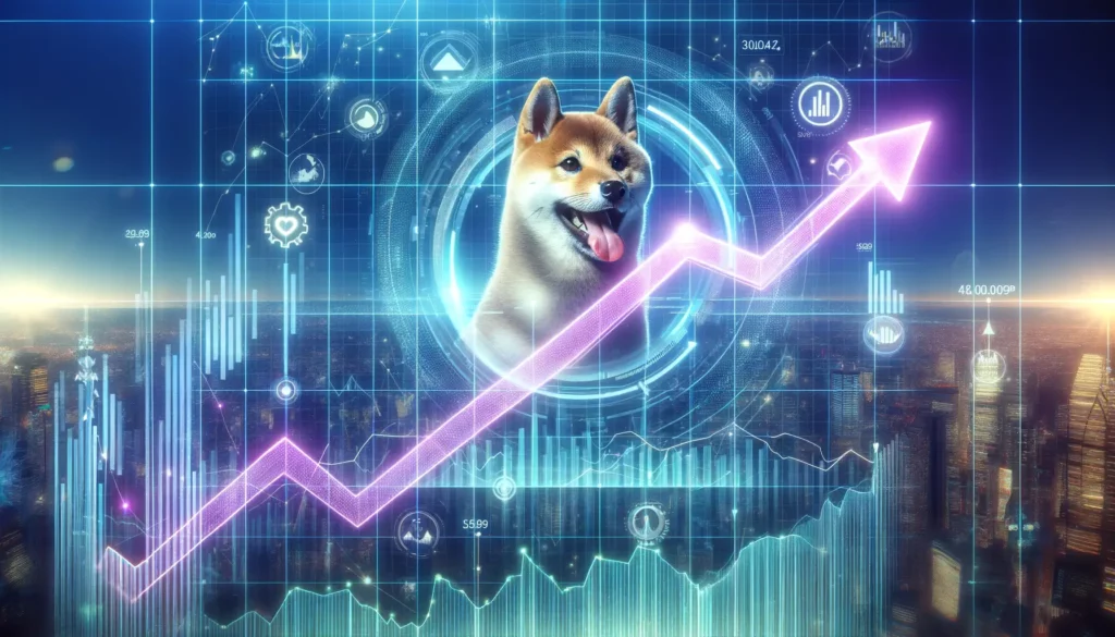 Futuristic graph of Shiba Inu price surge