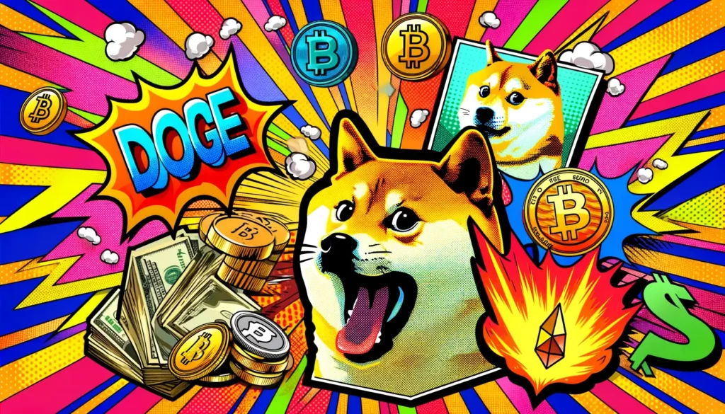 Pop Art Inspired Meme Coin Collage