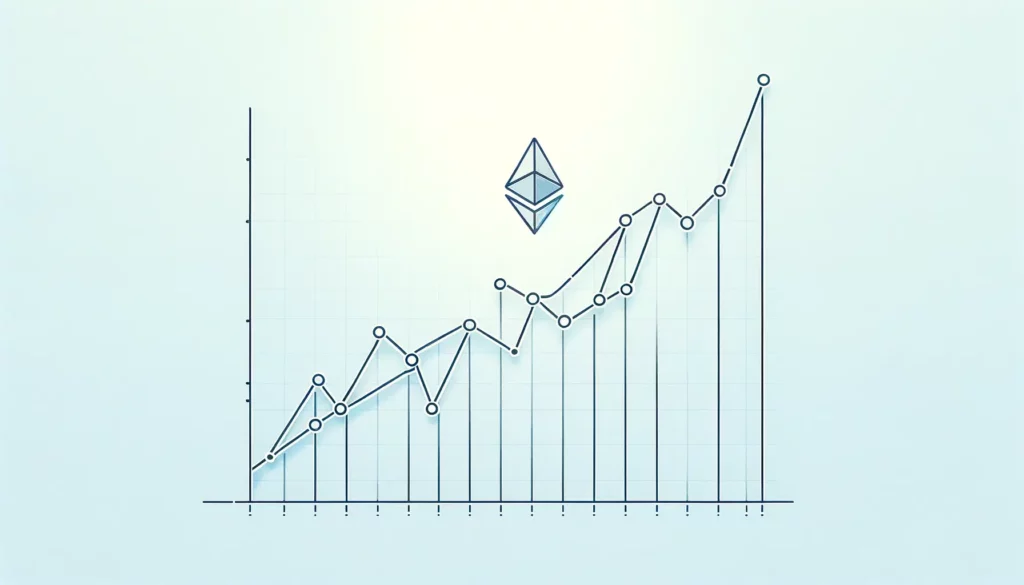 Minimalist design of Ethereum's rising correlation with the stock market"
